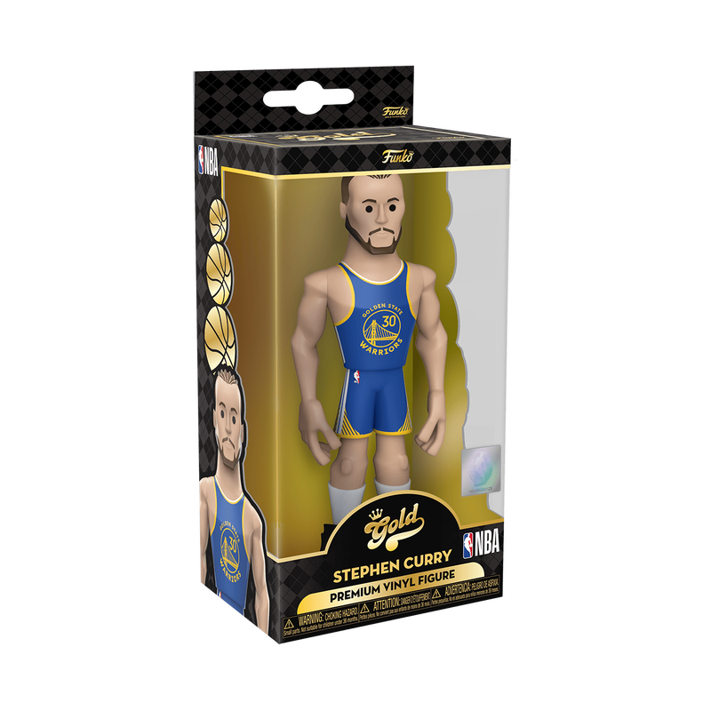 Stephen Curry Gold 5 Funko Pop NBA Basketball Figure - Golden State Warriors Collectible Toy for Fans & Gift Ideas - Perfect for Display, Collection, and Basketball Memorabilia Enthusiasts