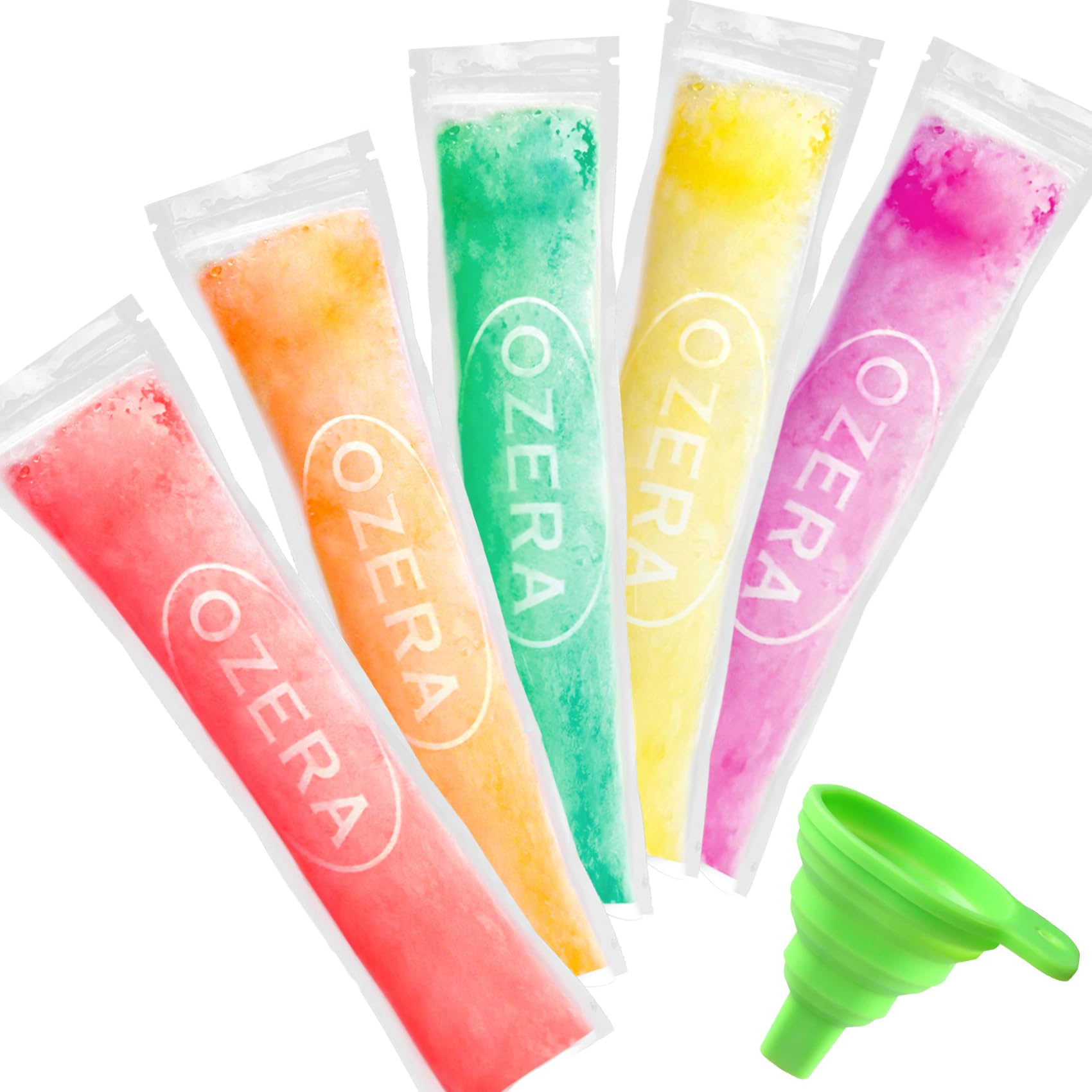 150 Pack Popsicle Bags with Funnel - Reusable Ice Pop Molds for Kids & Adults - Perfect for DIY Healthy Snacks, Yogurt, Fruit Smoothies - Great for Summer Treats, Party Favors & Homemade Desserts