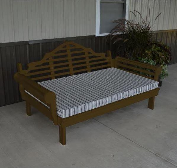 A&L Furniture Yellow Pine Marlboro Daybed - Solid Wood Sofa Bed with Trundle, Perfect for Guest Room, Dorm, or Small Space Living