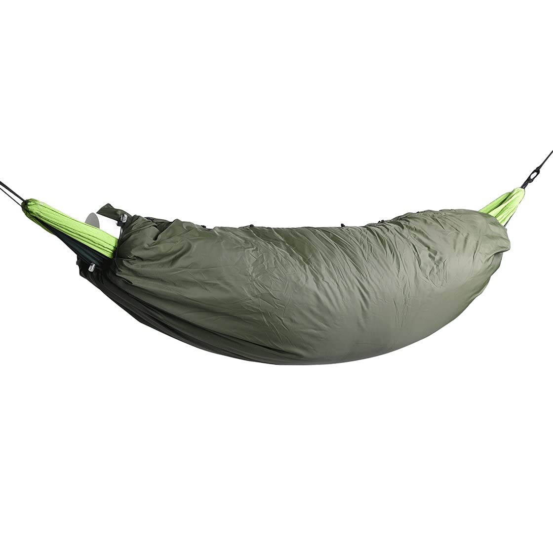 Ultralight Windproof Warm Cotton Camping Hammock with Quilt Blanket - 200x75cm Green Hammock Mat for Hiking, Backpacking, Beach & Outdoor Adventures - Perfect for Winter Camping, Yard Relaxation & Travel