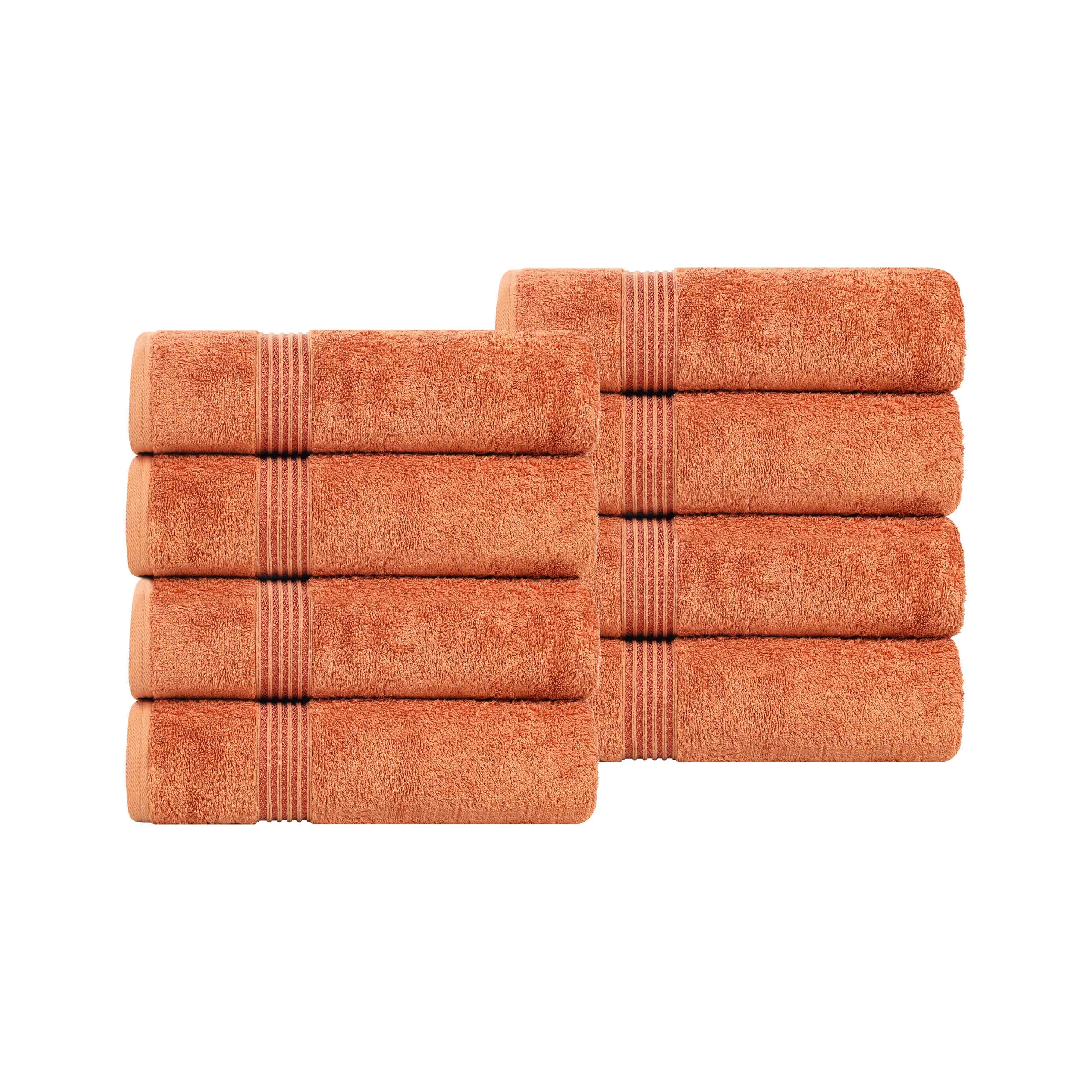 Premium Egyptian Cotton Hand Towels - Ultra Soft & Highly Absorbent Bath Towel Set of 8 for Bathroom, Spa & Guest Use