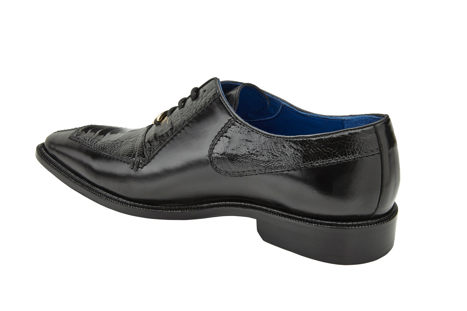 Belvedere Biagio Genuine Ostrich Leg & Italian Calf Leather Dress Shoes for Men - Black Size B13 | Luxury Formal Shoes for Weddings, Business Meetings & Special Occasions