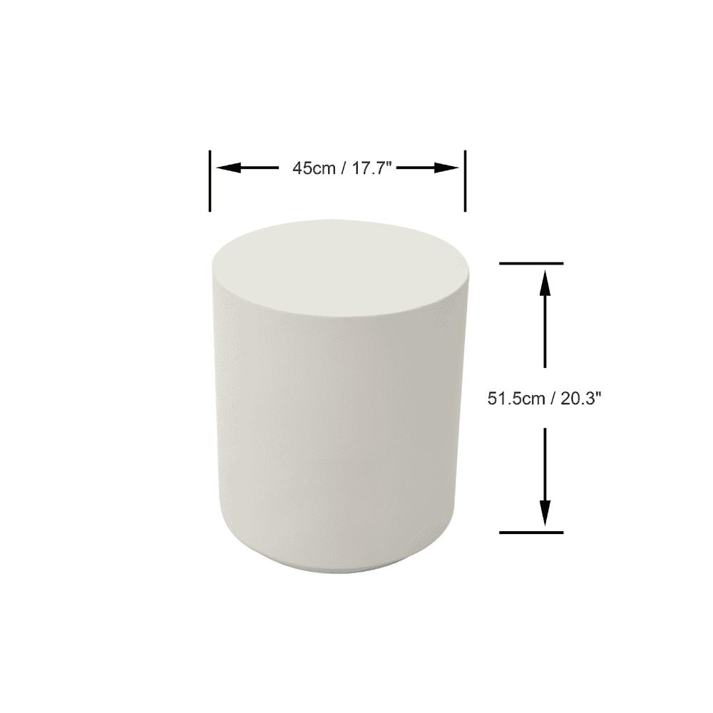 Modern Outdoor Concrete Side Table - Durable & Weather-Resistant Patio Furniture for Garden, Poolside, or Balcony Decor