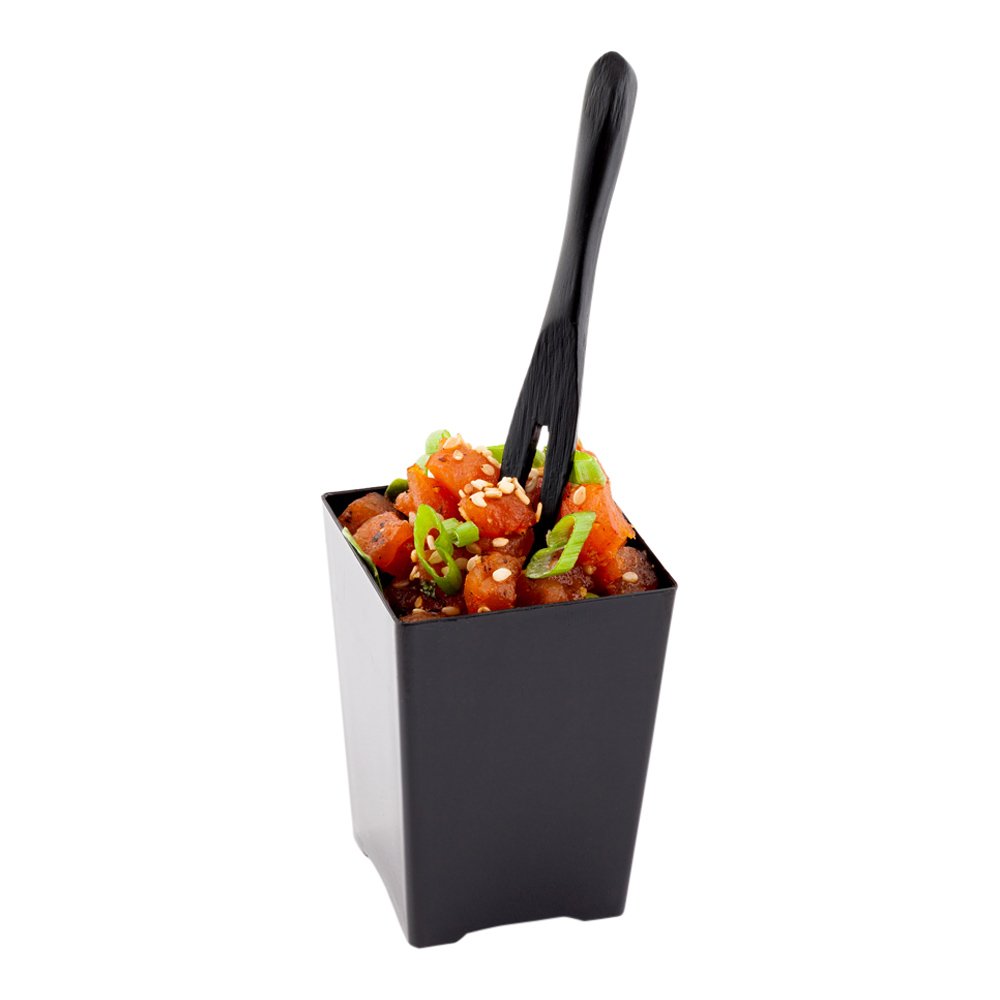 Eco-Friendly 3.5 Inch Black Bamboo Forks - 100 Pack of Biodegradable Disposable Cutlery for Picnics, Weddings & Catered Events | Sustainable Durable Alternative to Plastic Forks for Parties, BBQs & Outdoor Dining