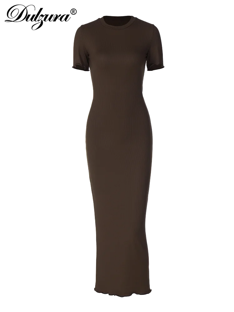 Sexy Back Lace Up Straps Ribbed Maxi Dress for Women | 2023 Summer Agaric Edge Clubwear | Perfect for Birthday Party, Night Out & Beach Vacation