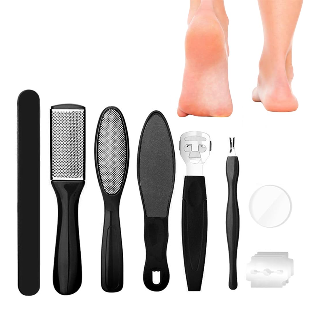 Premium 8-in-1 Pedicure Kit for Men & Women - Callus Remover, Foot File, Dead Skin Scraper & Complete Foot Care Set - Perfect for Home Spa, Salon Treatments & DIY Foot Care Routines
