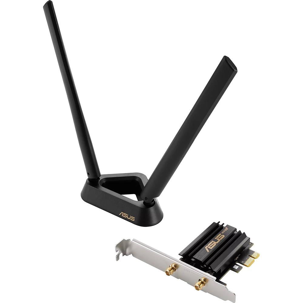 ASUS PCE-AXE58BT WiFi 6 PCIe Adapter Card - Dual Band 2.4GHz/5GHz, 802.11ax, Bluetooth 5.2, High-Speed Wireless Network Card for Gaming & Streaming PCs