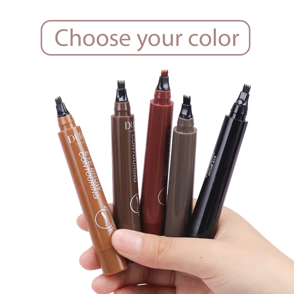 2-in-1 Eyebrow Pencil & Brush - Waterproof, Smudge-Proof, Natural Look - Perfect for Daily Makeup & Eyebrow Styling (Great for Work, Date, and Special Occasions)