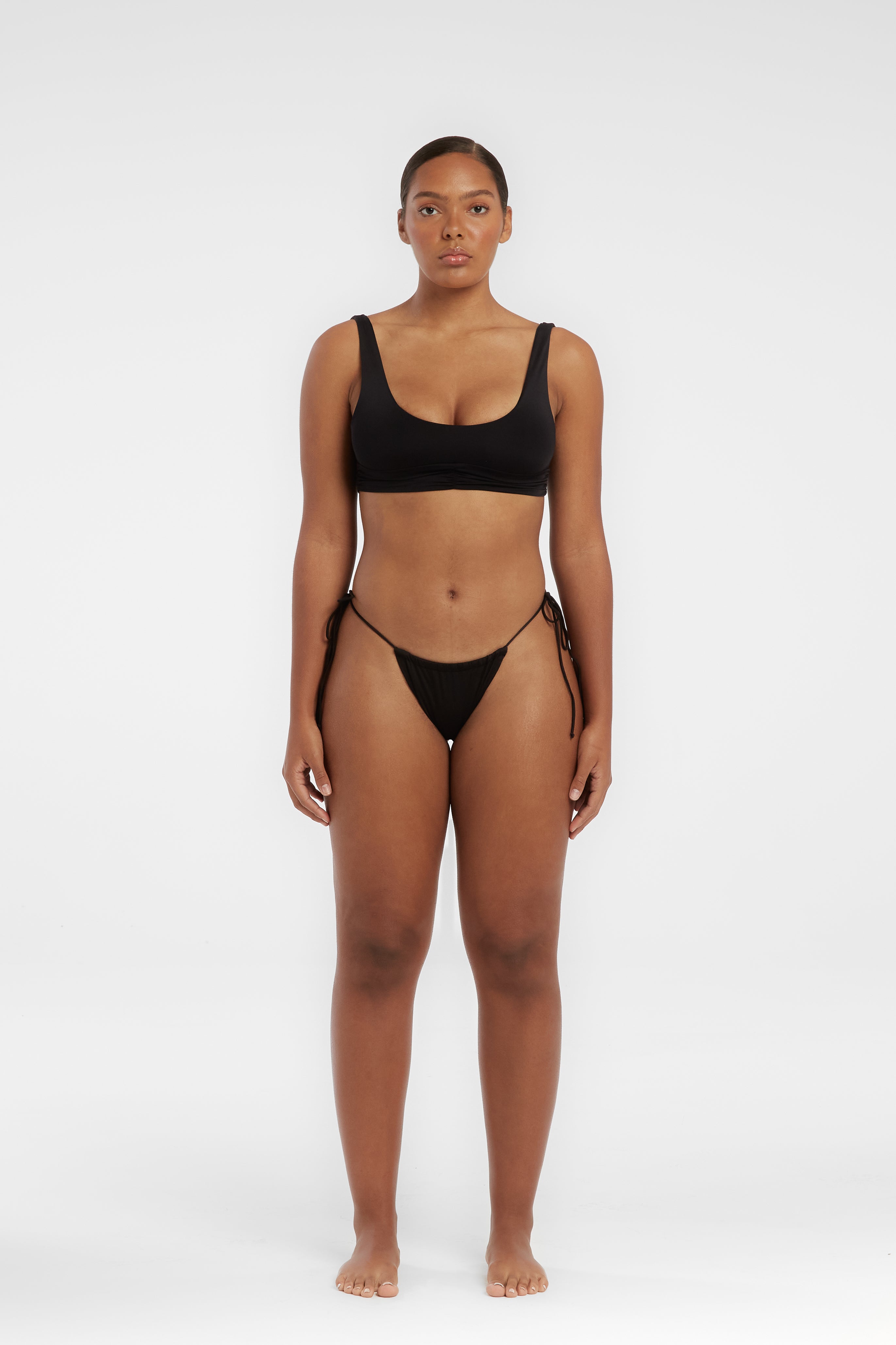 Bixi Black Women's High Waisted Bikini Bottoms - Sexy Swimwear for Beach, Pool & Vacation