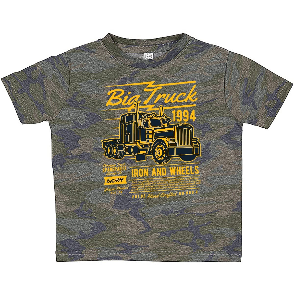 Inktastic Big Truck Iron and Wheels Baby T-Shirt - Cute Graphic Tee for Toddlers & Infants - Perfect for Playtime, Daycare & Family Outings