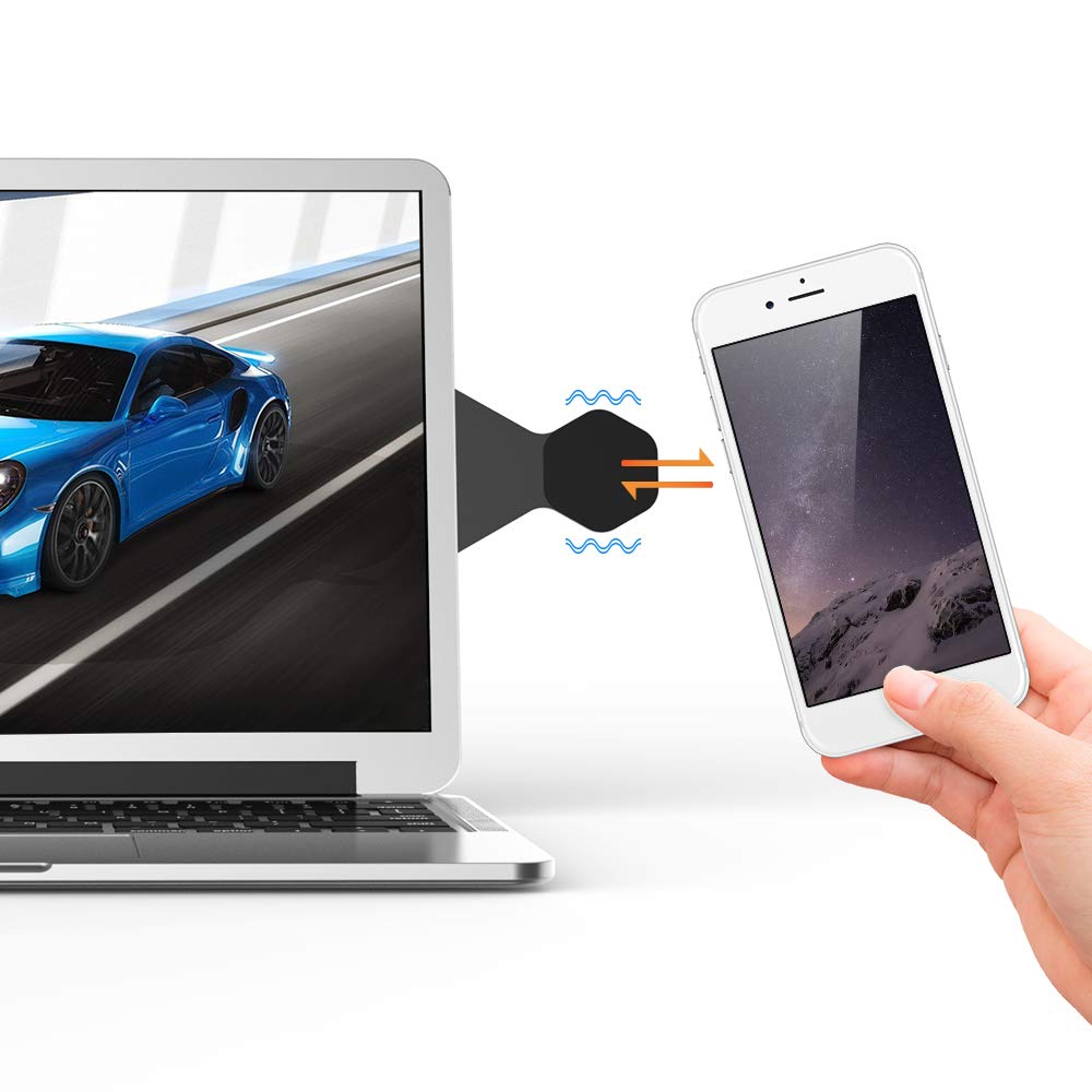 XCIVI Magnetic Laptop Monitor Mount - Adjustable Side Bracket for Smartphone & Tablet (Black) - Perfect for Dual Screen Work Setup, Gaming & Office Productivity