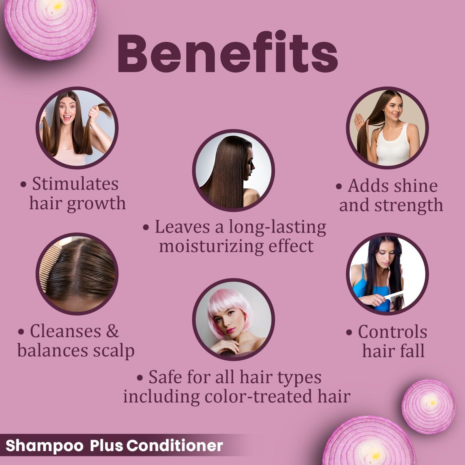 Healing Pharma - Follikesh Onion Shampoo with Conditioner for Hair Fall Control & Growth | Anti-Dandruff Treatment with Rosemary & Tea Tree Oils | Sulfate-Free Shampoo for Men & Women - 200ml | Perfect for Daily Hair Care & Scalp Nourishment