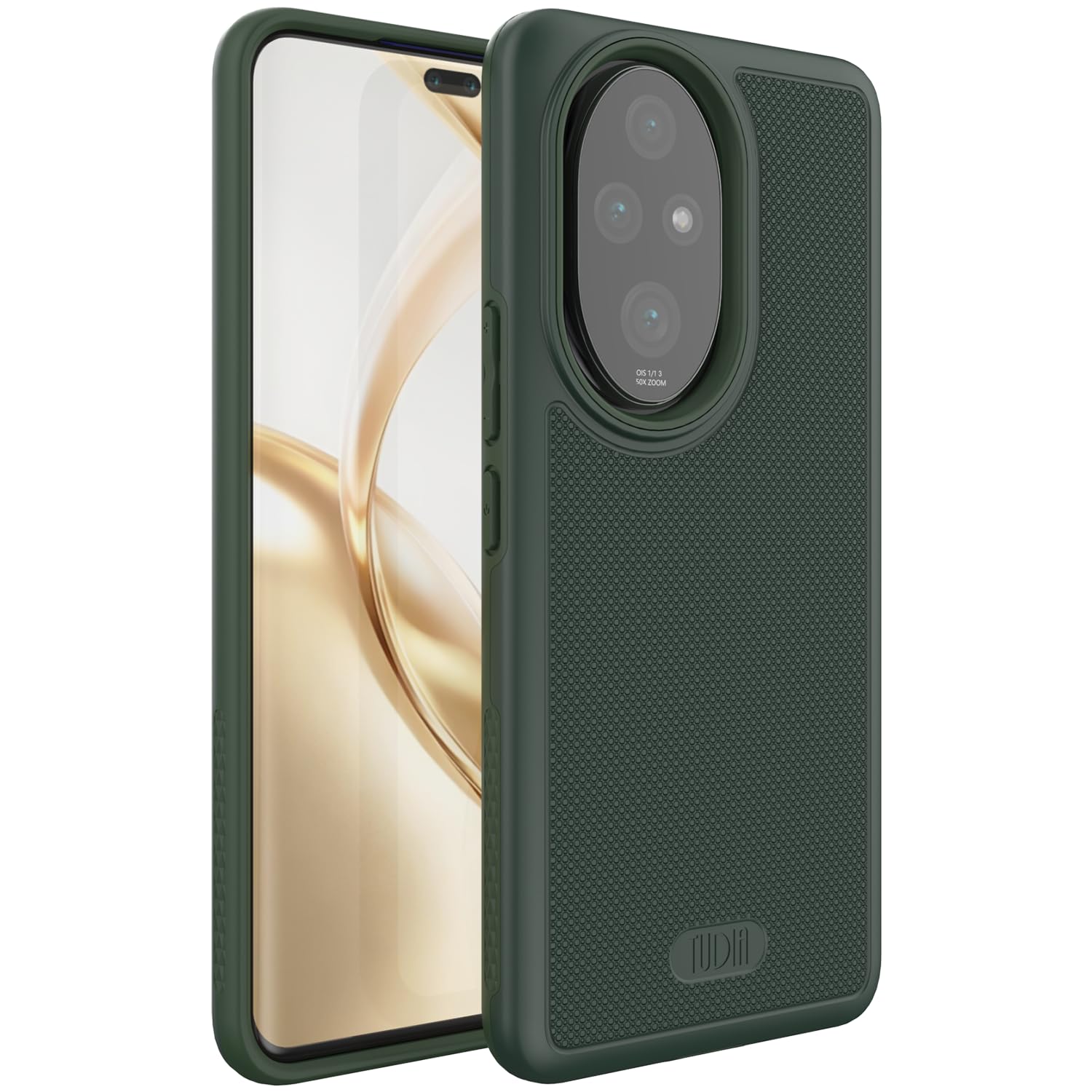 TUDIA DualShock Grip Honor 200 Pro 5G Case | Military Grade Dual Layer Shockproof Slim Heavy Duty Protective Phone Cover (Pine Green) for Outdoor & Daily Use