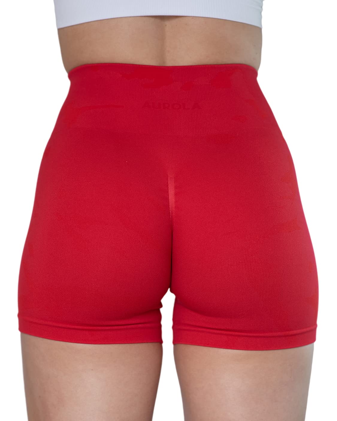 AUROLA Women's Camo Workout Shorts - Seamless, Subtle Logo, Scrunch Design for Yoga, Running & Gym | High-Performance Activewear