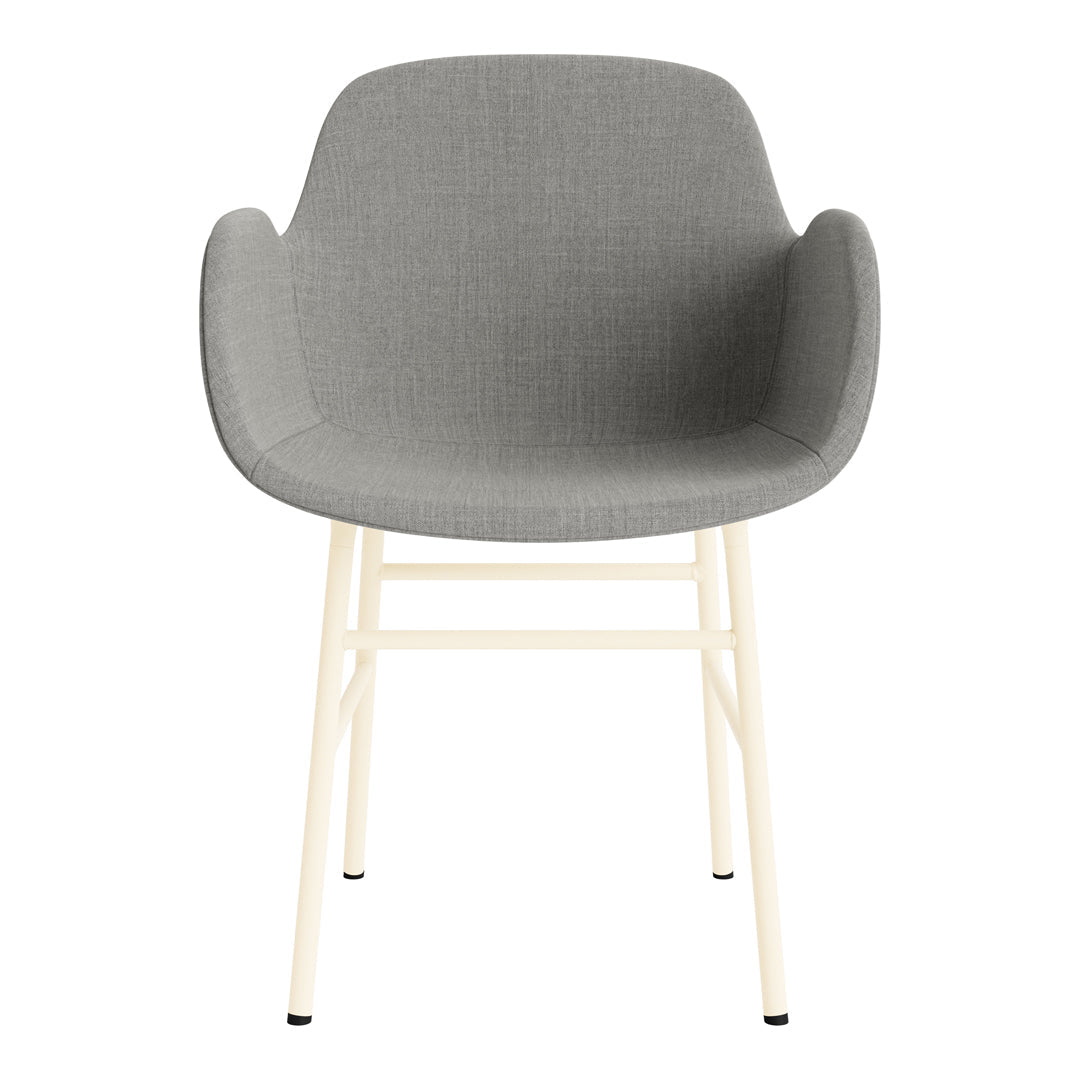 Modern Form Armchair with Sturdy Metal Legs & Premium Upholstery - Perfect for Living Room, Office or Reading Nook