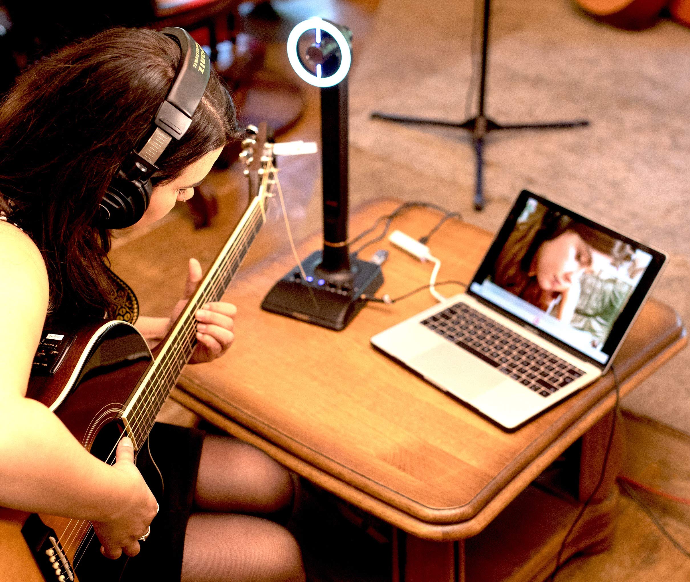 HD Webcam with Mic & Ring Light for Zoom, Streaming - Perfect for Video Calls & Online Meetings