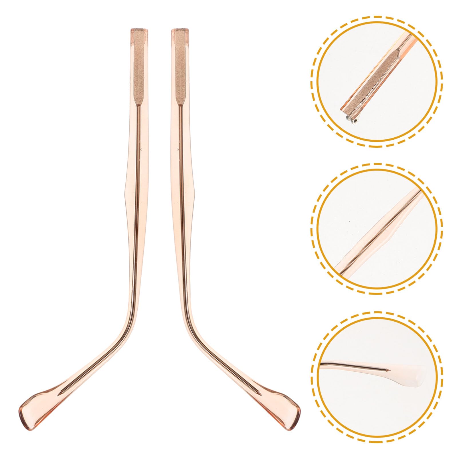 SOLUSTRE 1 Pair Metal Glasses Replacement Arms - Universal Sunglasses & Eyeglass Frame Repair Parts - Durable Glasses Accessories for Men Women (Perfect for Broken Frames, DIY Repairs & Travel Spare Parts)