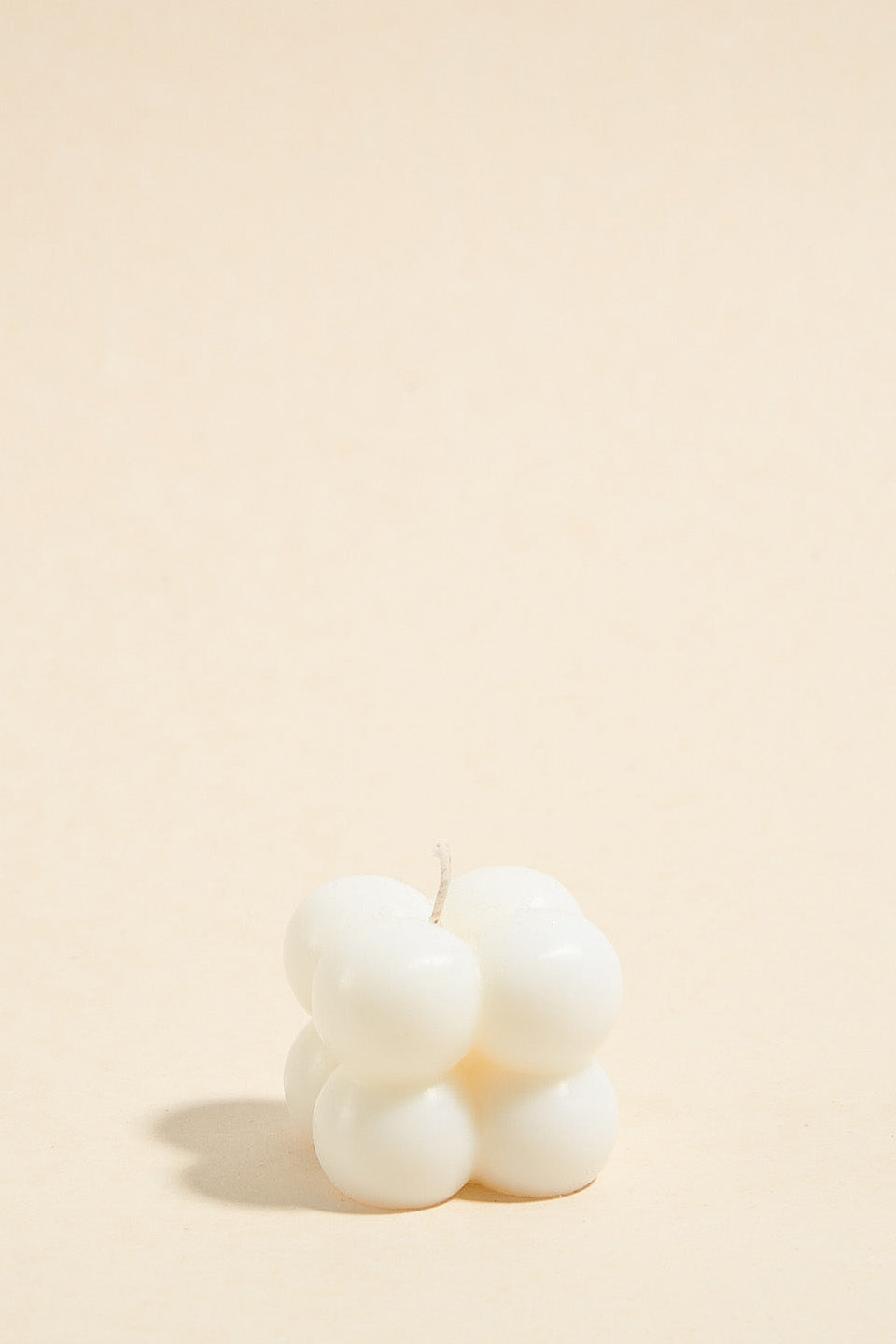 Handmade Soy Wax Ivory Candle in Bubble Cube - Perfect for Home Decor, Relaxation & Gifts | Aromatherapy, Wedding, Spa, Meditation Use