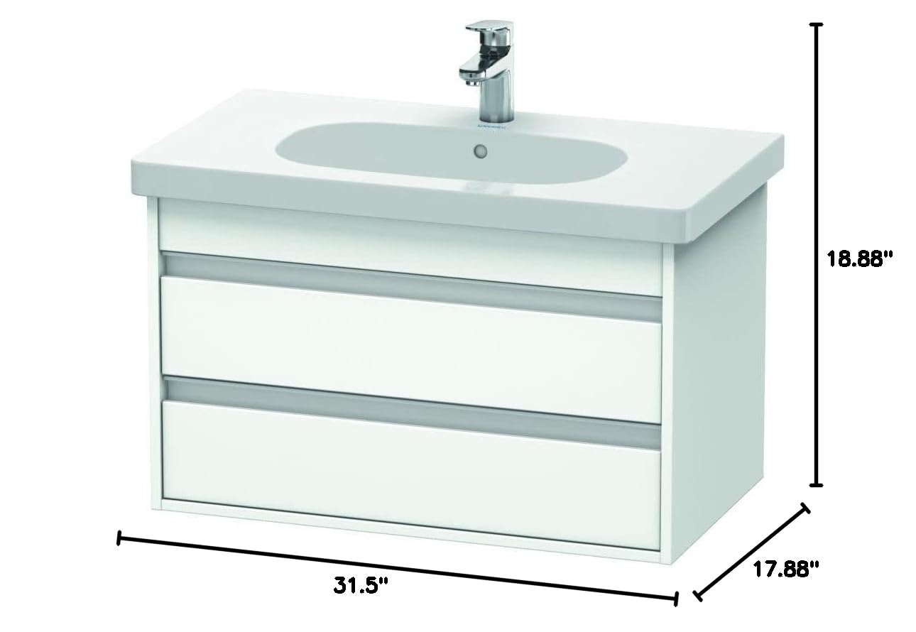 Duravit Ketho Wall-Mounted Bathroom Vanity Unit in White - Modern Space-Saving Solution for Small Bathrooms & Powder Rooms