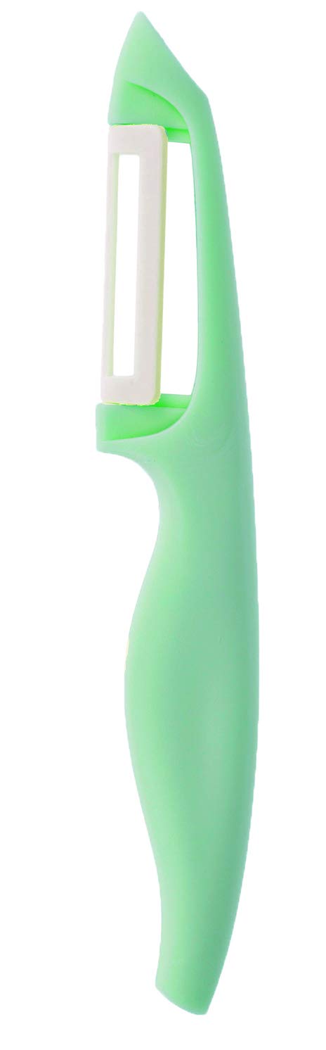 Ceramic Blade Vegetable Peeler with Plastic Handle - Sharp Potato, Apple, Carrot Peeler for Kitchen - Perfect for Meal Prep, Salad Making & Healthy Cooking