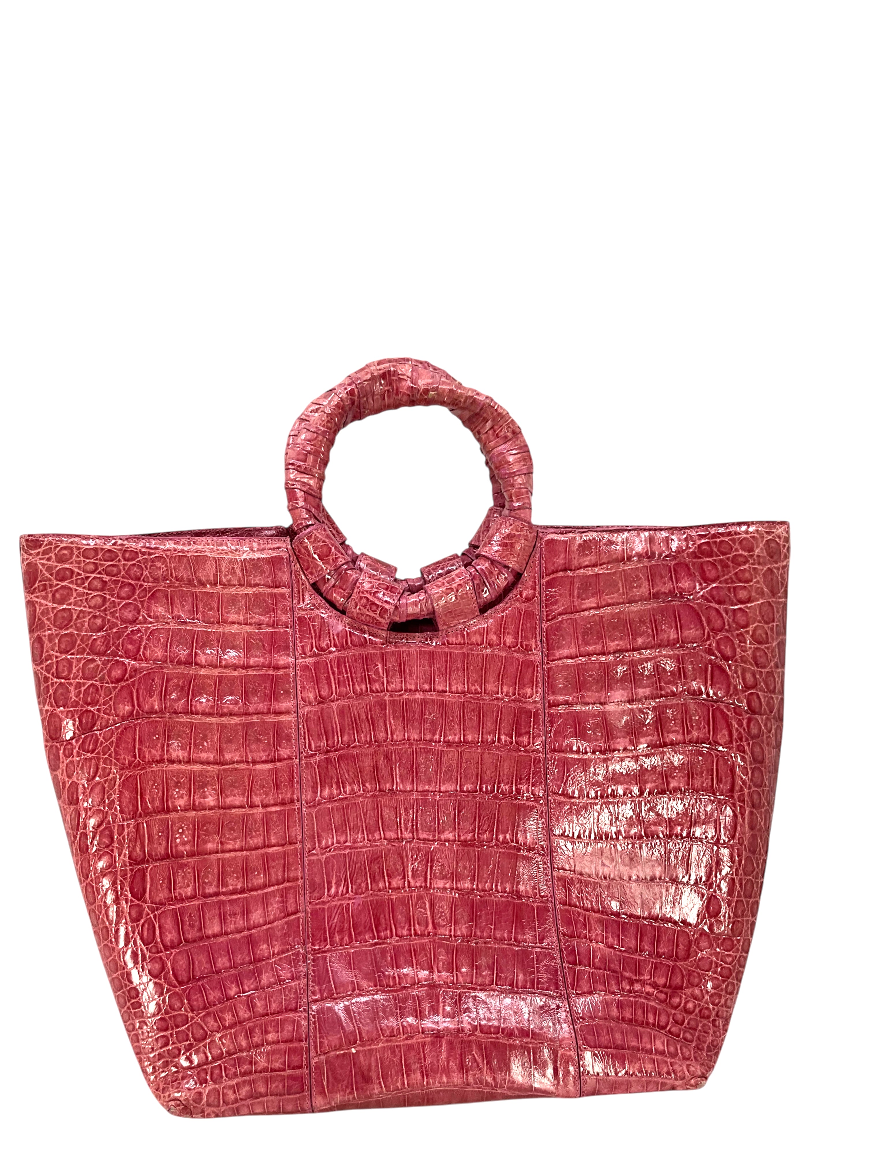 Luxury Nancy Gonzalez Medium Crocodile Leather Tote Bag for Women - Elegant Designer Handbag for Work, Travel & Everyday Use