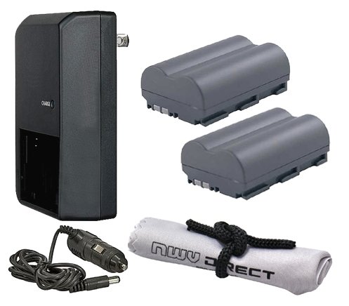 High Capacity Rechargeable Batteries for Canon EOS Digital Rebel (2-Pack) with AC/DC Travel Charger - Long Lasting Power for DSLR Cameras, Perfect for Travel Photography & Professional Shooting