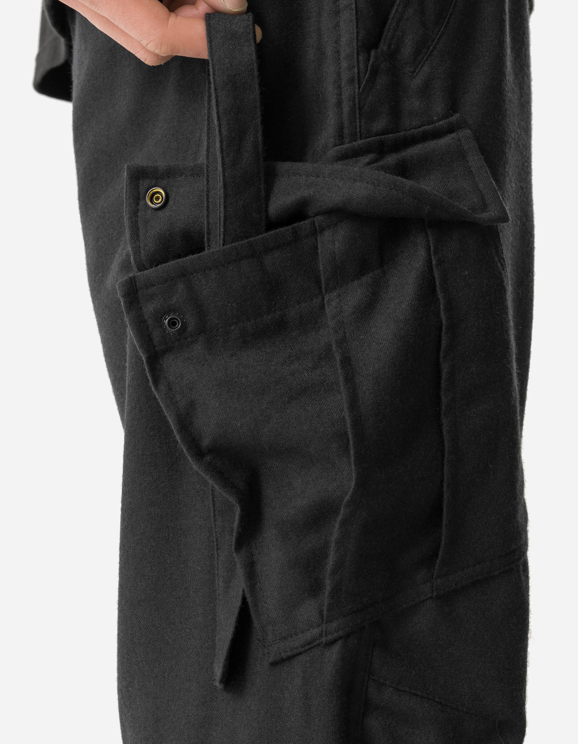 6068 Merino Wool Cargo Track Pants for Men - Breathable & Comfortable Outdoor Hiking Jogging Pants in Black - Perfect for Camping, Travel & Workout