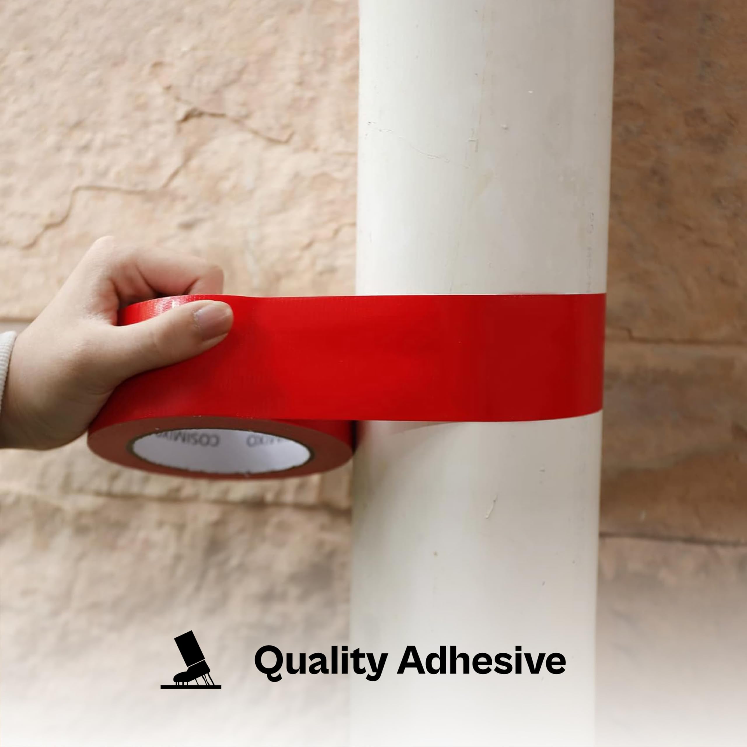 MMBM Heavy Duty Red Duct Tape - 2 Inch x 60 Yards (48 Pack) | 9 Mil Thick Industrial Strength Adhesive for Repairs, Sealing, Patching & Reinforcement | Ideal for Home Improvement, HVAC, Automotive & Emergency Fixes