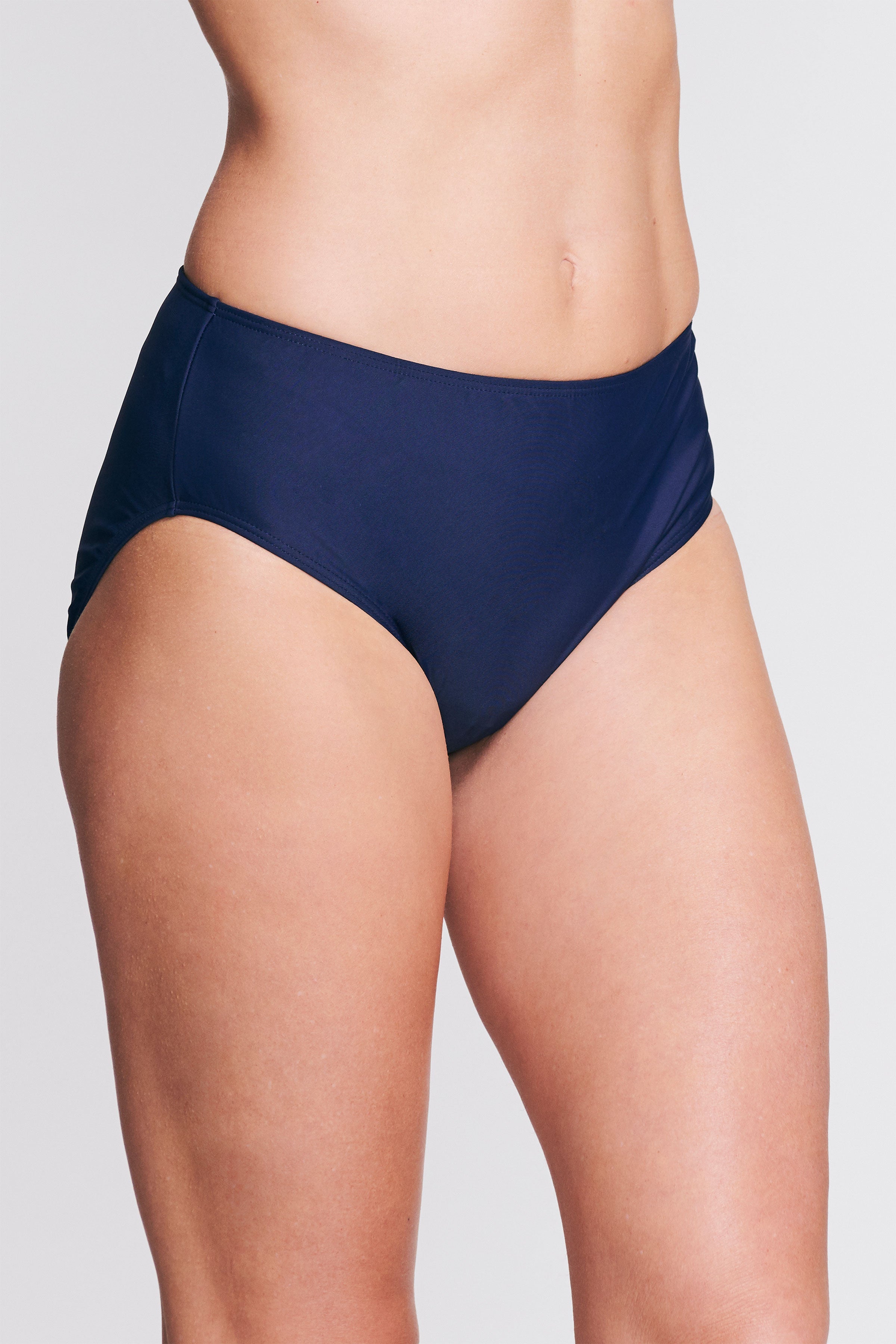 Mid Waist Brief in Solid Navy - Comfortable Women's Underwear for Everyday Wear, Workout & Lounge