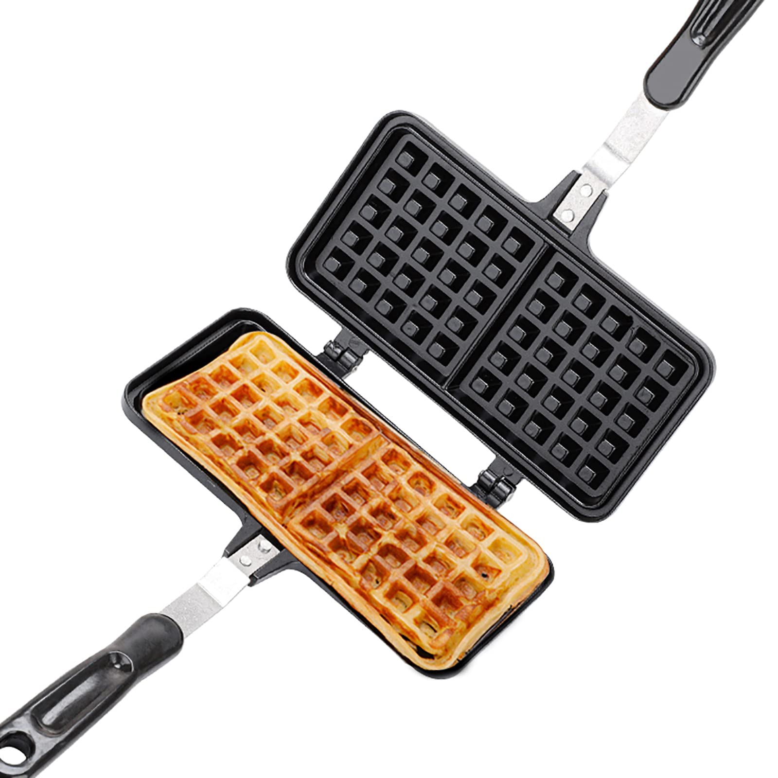 ANGELIA COMEAUX Cast Iron Waffle Maker Pan - 12.8
