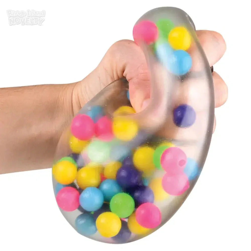 Stress Relief Squeeze Balls for Adults & Kids - 4 Pack Soft Molecule Sensory Fidget Toys for Anxiety, ADHD, Autism - Office, Classroom, Travel & Home Use