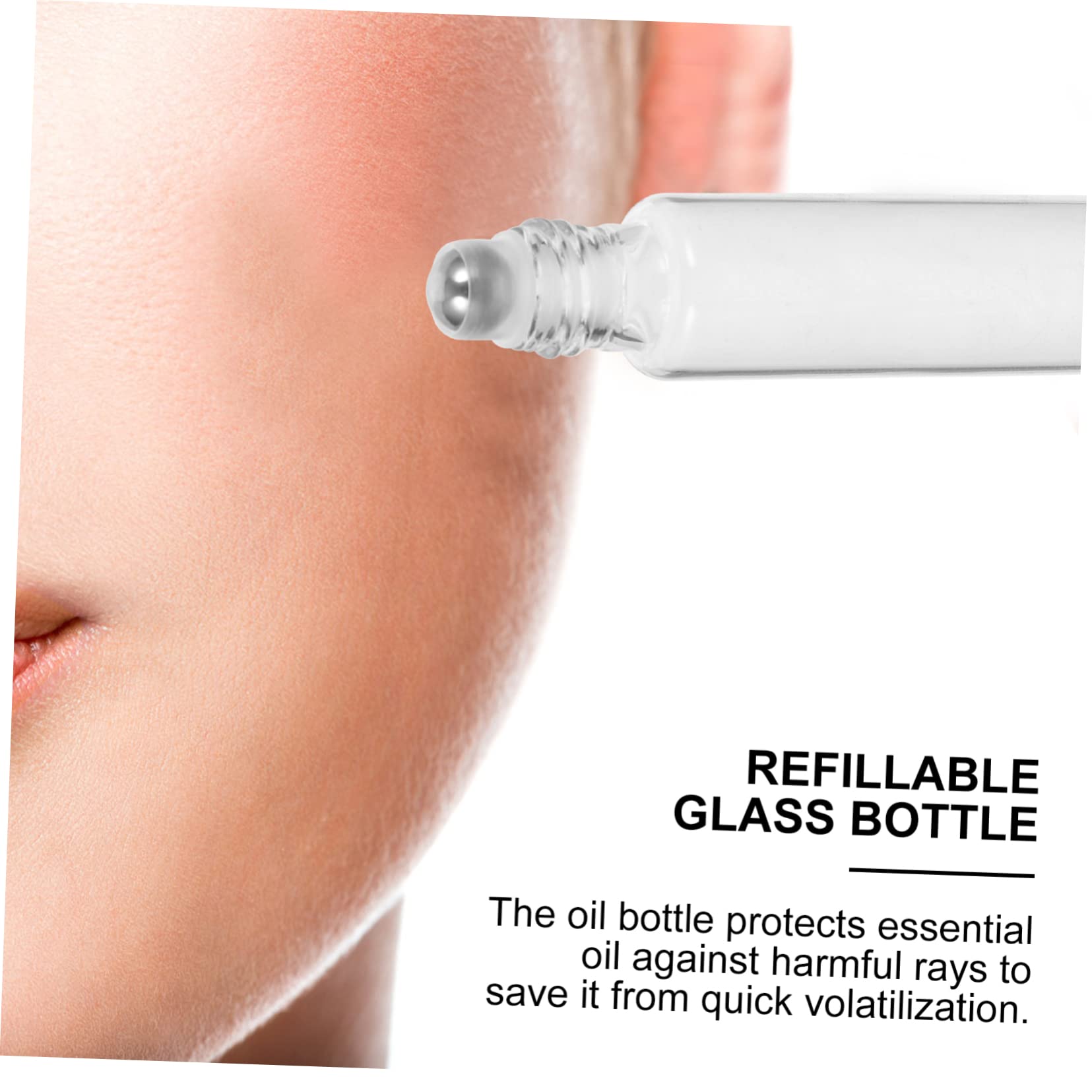 FOMIYES 10 Pack Essential Oil Roller Bottles - Portable Glass Roll-On Bottles for Aromatherapy, Travel, Skincare & DIY Beauty - Perfect for Toiletries, Makeup & Essential Oil Blending on the Go
