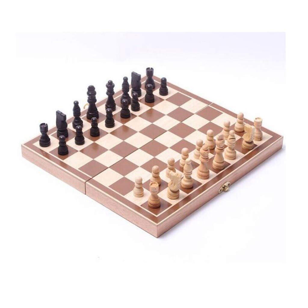 Premium Wooden Chess Set with Foldable Board - Travel Chess Game, Backgammon Set, Strategy Board Games for Adults & Kids - Perfect for Home, Office, Travel and Gift Giving