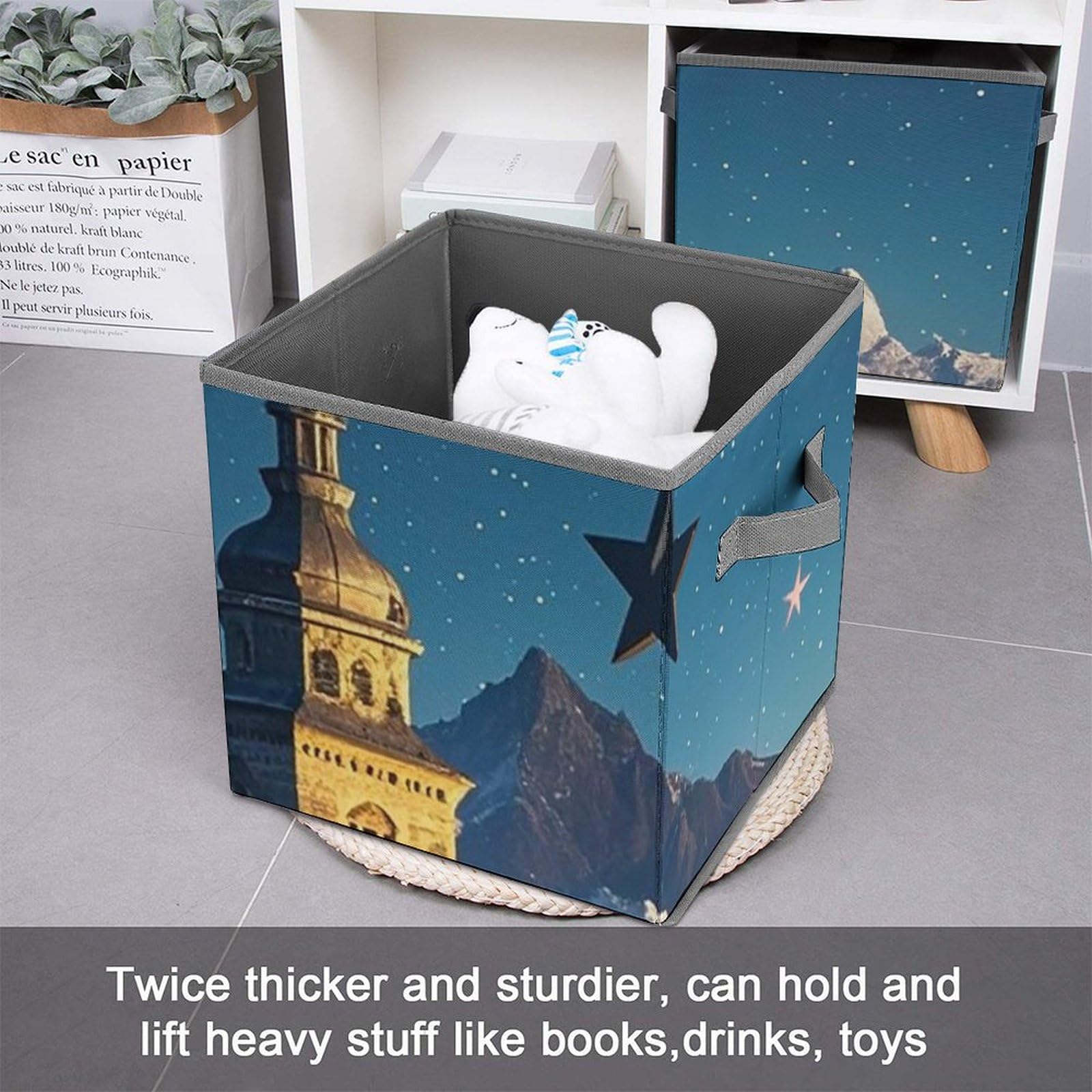 Large Collapsible Storage Bins with Handles - 10.6