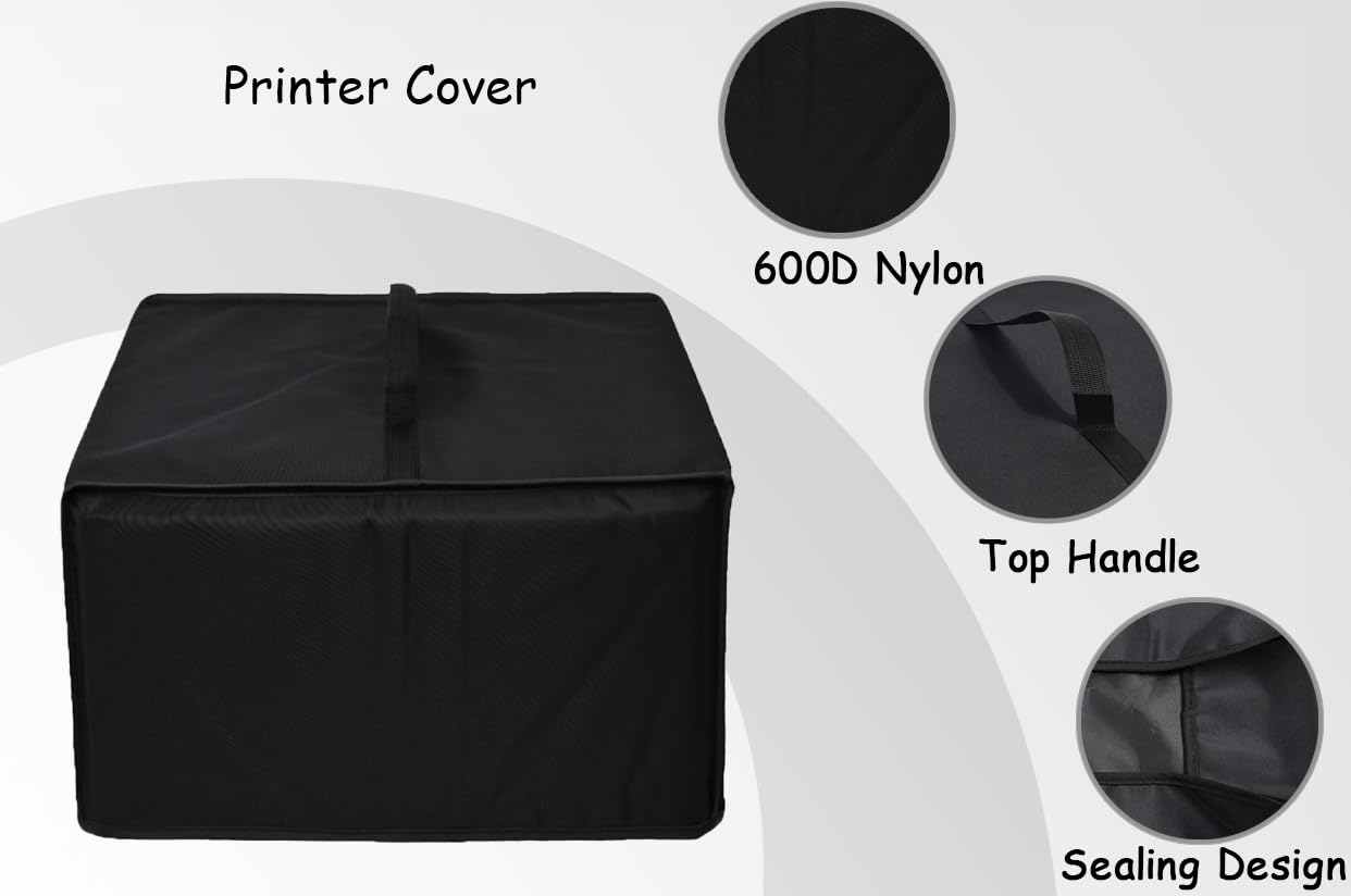 Heavy Duty Anti-Static Printer Cover - Waterproof, Heat-Resistant Dust Protection for HP Smart Tank Plus 651 & ENVY Inspire 7955e Wireless Printers (Black) | Perfect for Home Office & Small Business Use