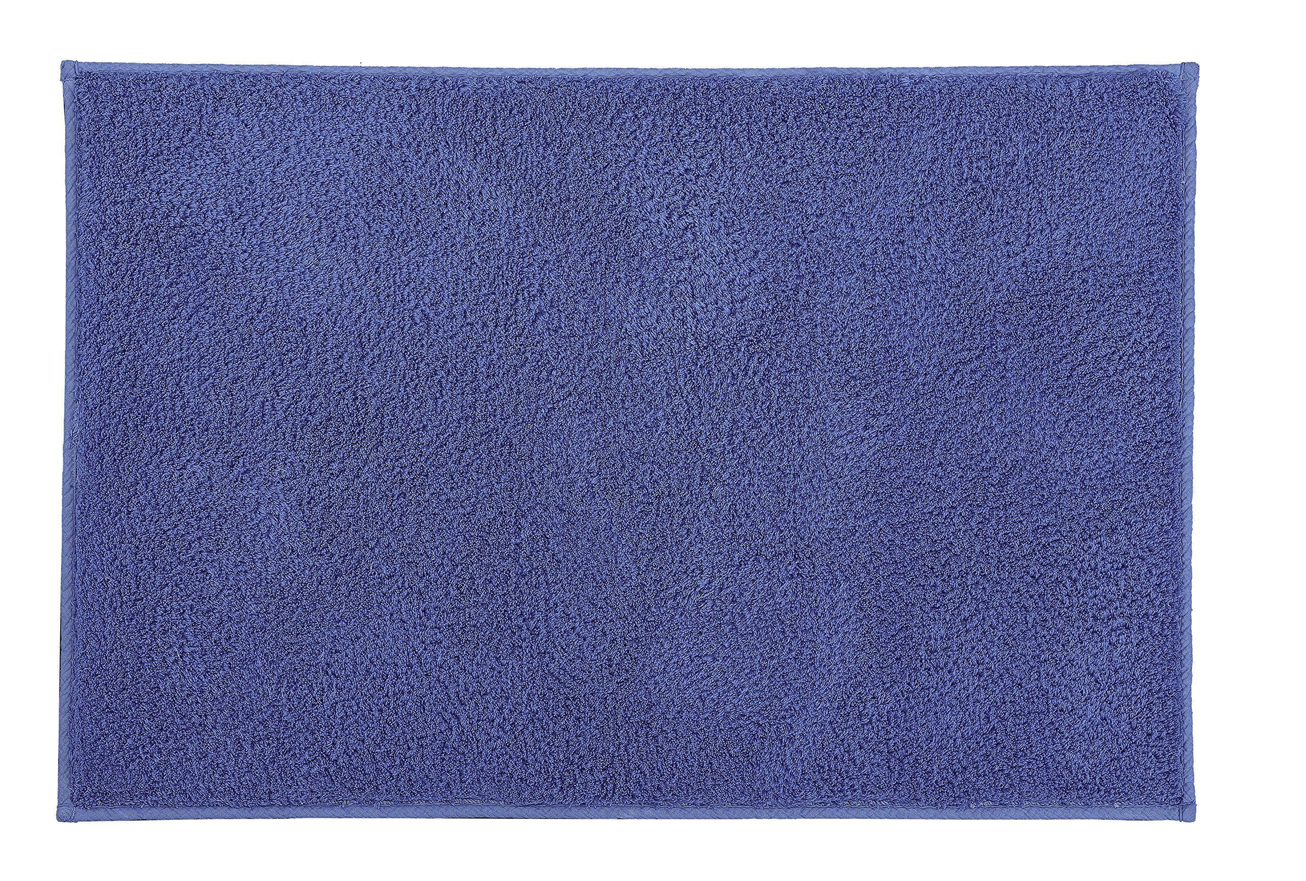 Eco-Friendly Non-Slip Cotton Bath Mat for Bathroom - 27.6x47.2 Inches, Soft & Absorbent, Machine Washable - Perfect for Bathroom, Shower, Spa & Home Decor (Blue)