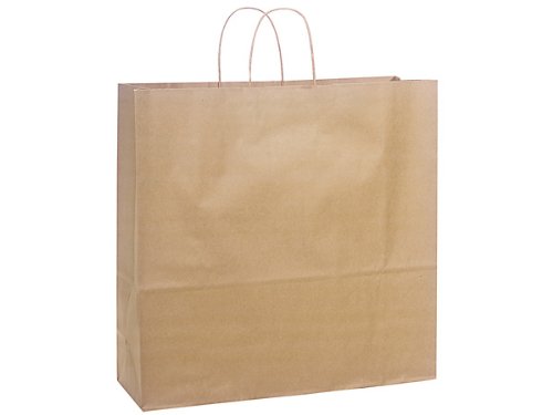 Eco-Friendly Brown Kraft Shopping Bags Bulk - 18x7x18.75