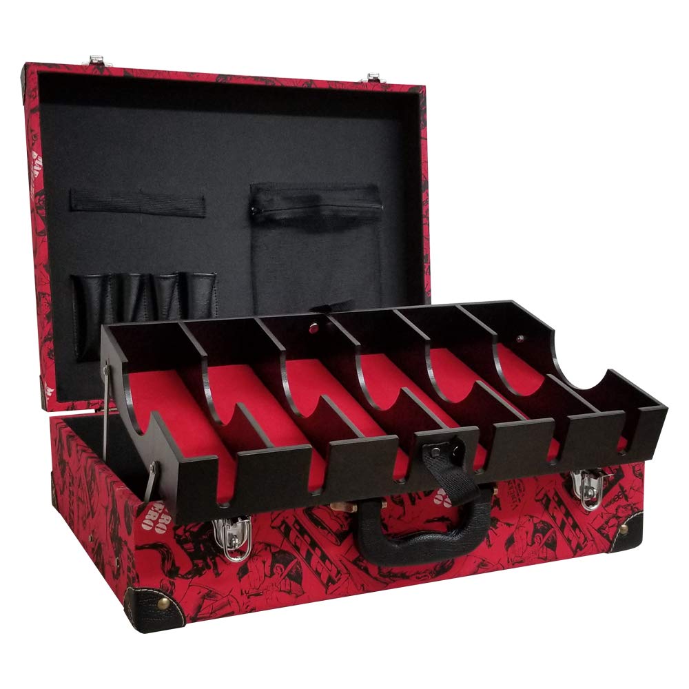 Vintage Red Barber Case - Professional Travel Stylist Kit for Hairdressers | Portable Grooming Organizer with Classic Design | Perfect for Salon Professionals, Mobile Barbers & Home Use