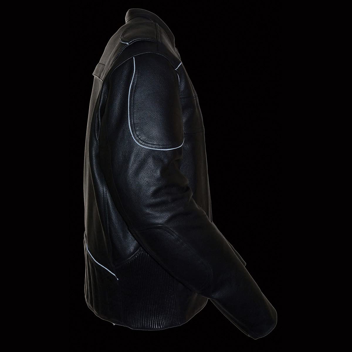 Milwaukee Leather ML1952 Women's Black Embroidered Wing & Stud Design Leather Scooter Jacket - Stylish Motorcycle Riding & Urban Fashion Outerwear