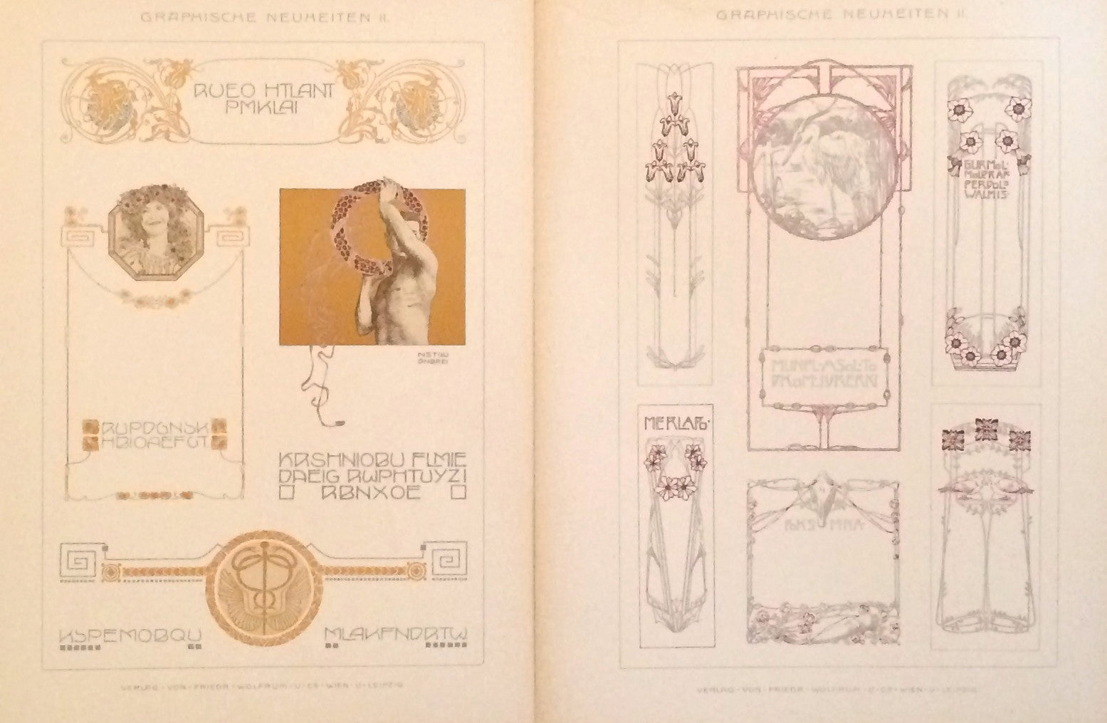 1900 Original German Art Nouveau Posters - Vintage Decorator Print with Golden Details #322 - Perfect for Home, Office & Gallery Wall Art Decor