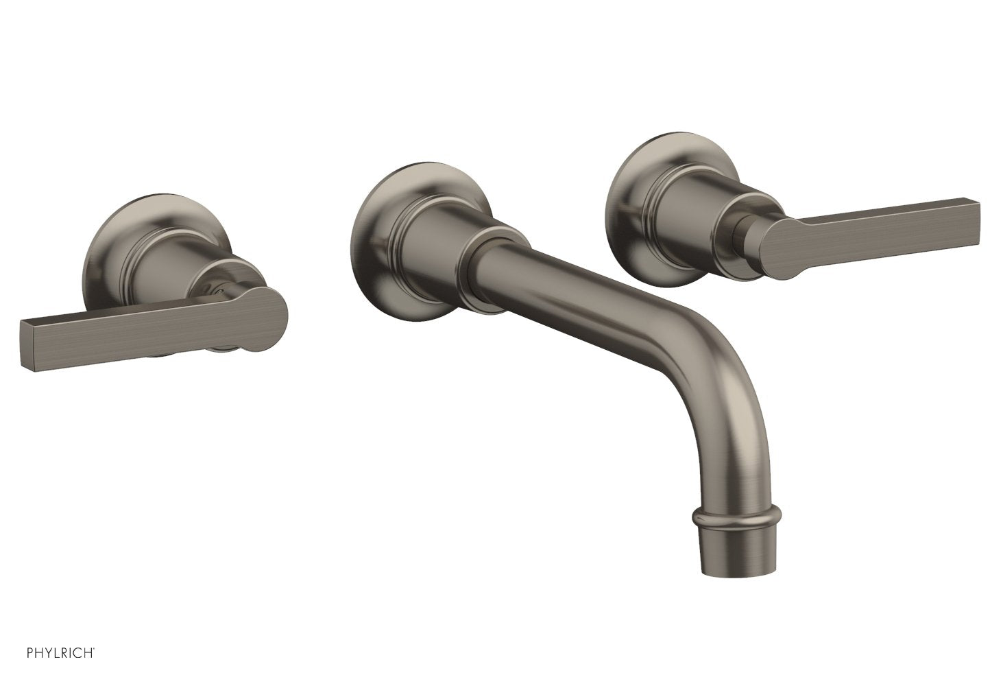 HEX MODERN Wall Mount Tub Faucet Set with Lever Handles - Model 501-59 - Perfect for Bathroom Renovation and Modern Home Decor
