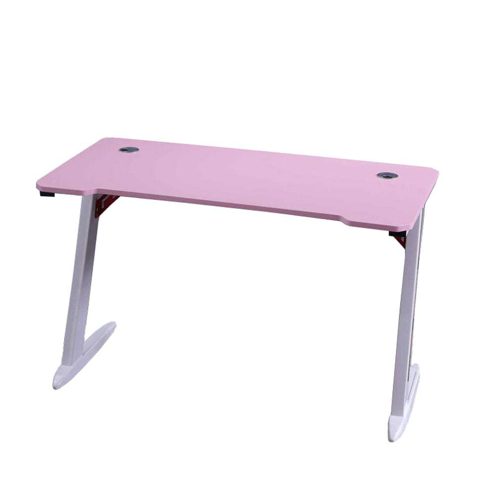 140cm RGB Gaming Desk with LED Lights - Ergonomic Computer Desk for PC, Laptop & Office Work - Racing Style Home Gaming Table for Streaming & Esports Setup