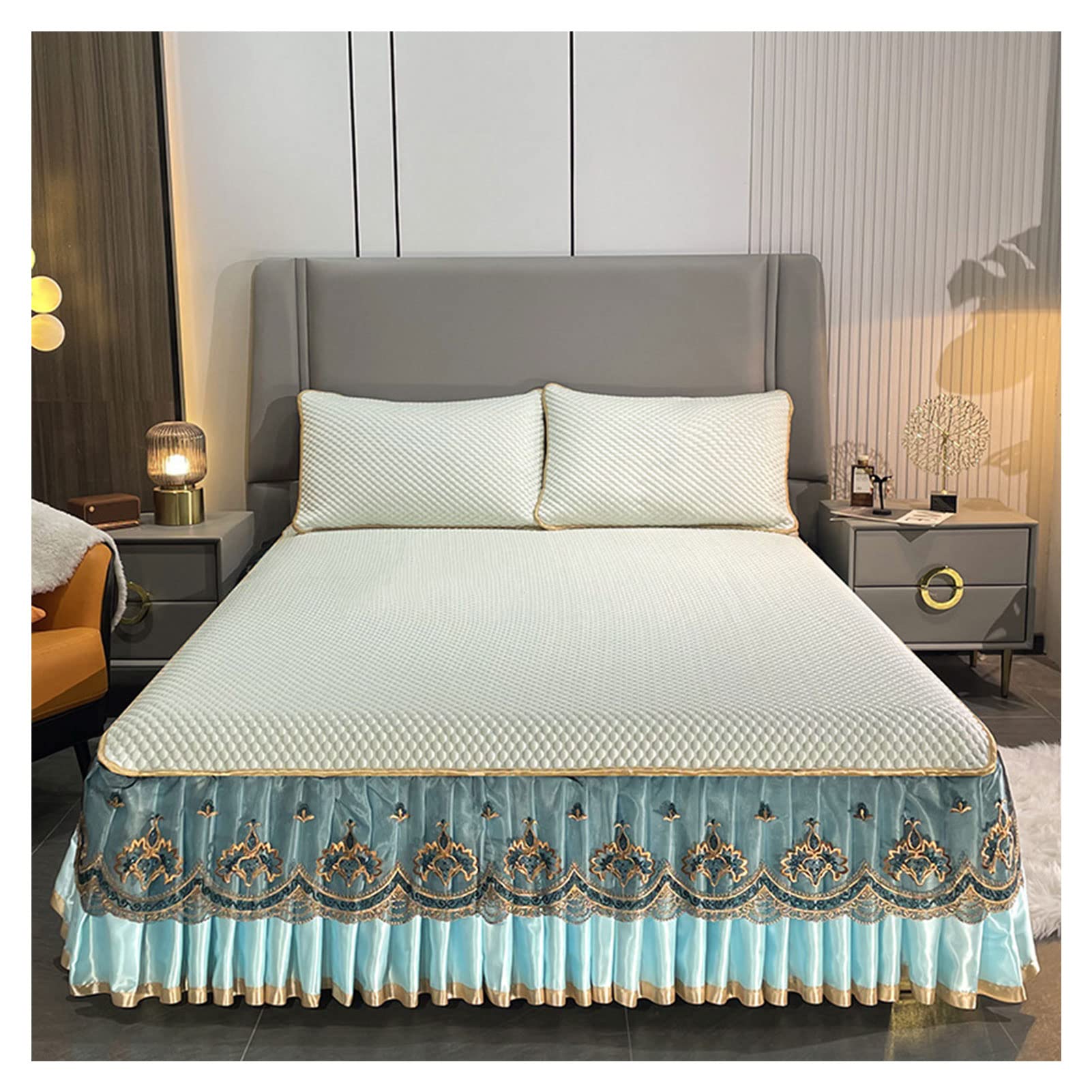 JYER 3D Ice Silk Cooling Bed Pad Set - Foldable & Washable Summer Cooling Mat with Pillowcase for Hot Sleepers - Perfect for Home, Dorm, Travel & Hot Weather Comfort