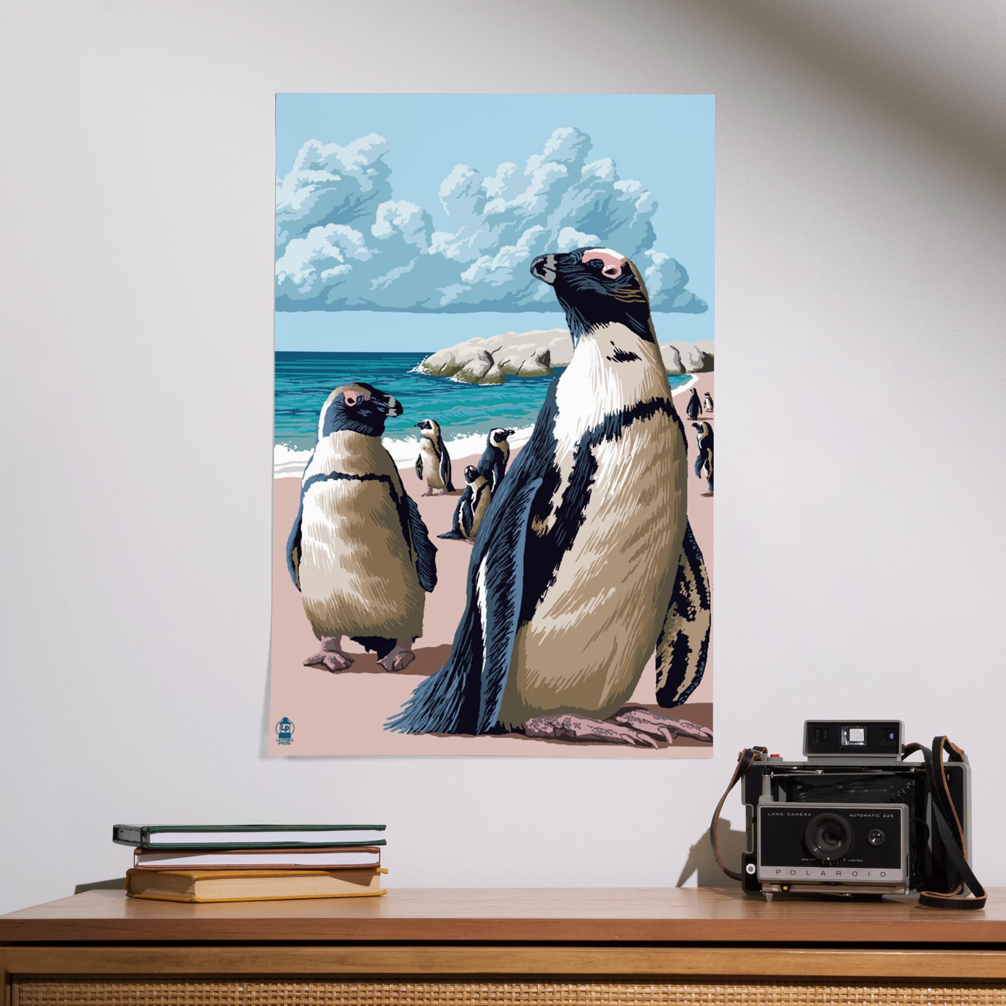 Lantern Press 16x24 Inch Giclee Print - Black Footed Penguins Wall Art | Premium Wildlife Decor for Living Room, Office & Nursery