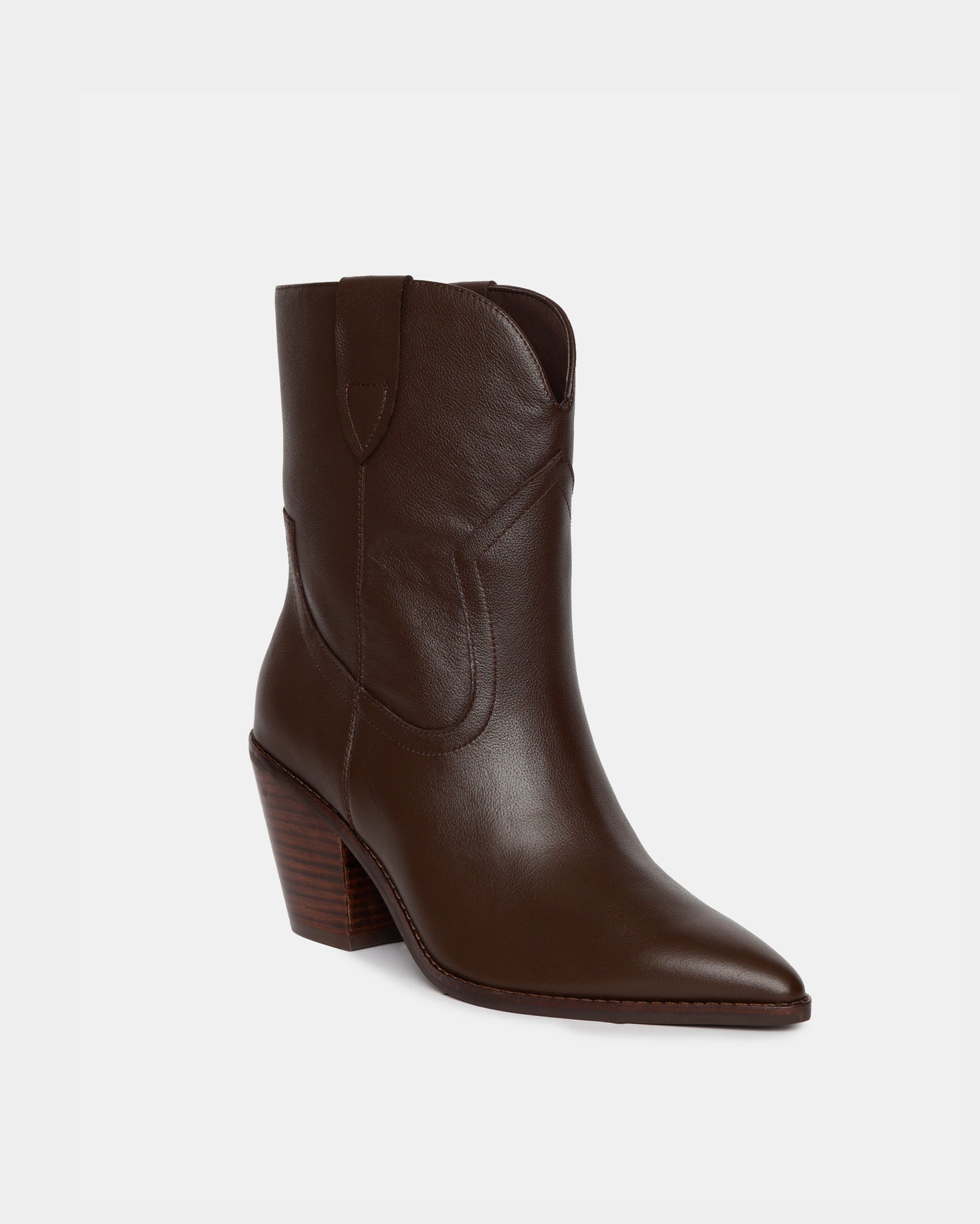 Rennes Women's Mocha Leather Ankle Boots - Stylish & Comfortable for Fall & Winter Fashion Outfits