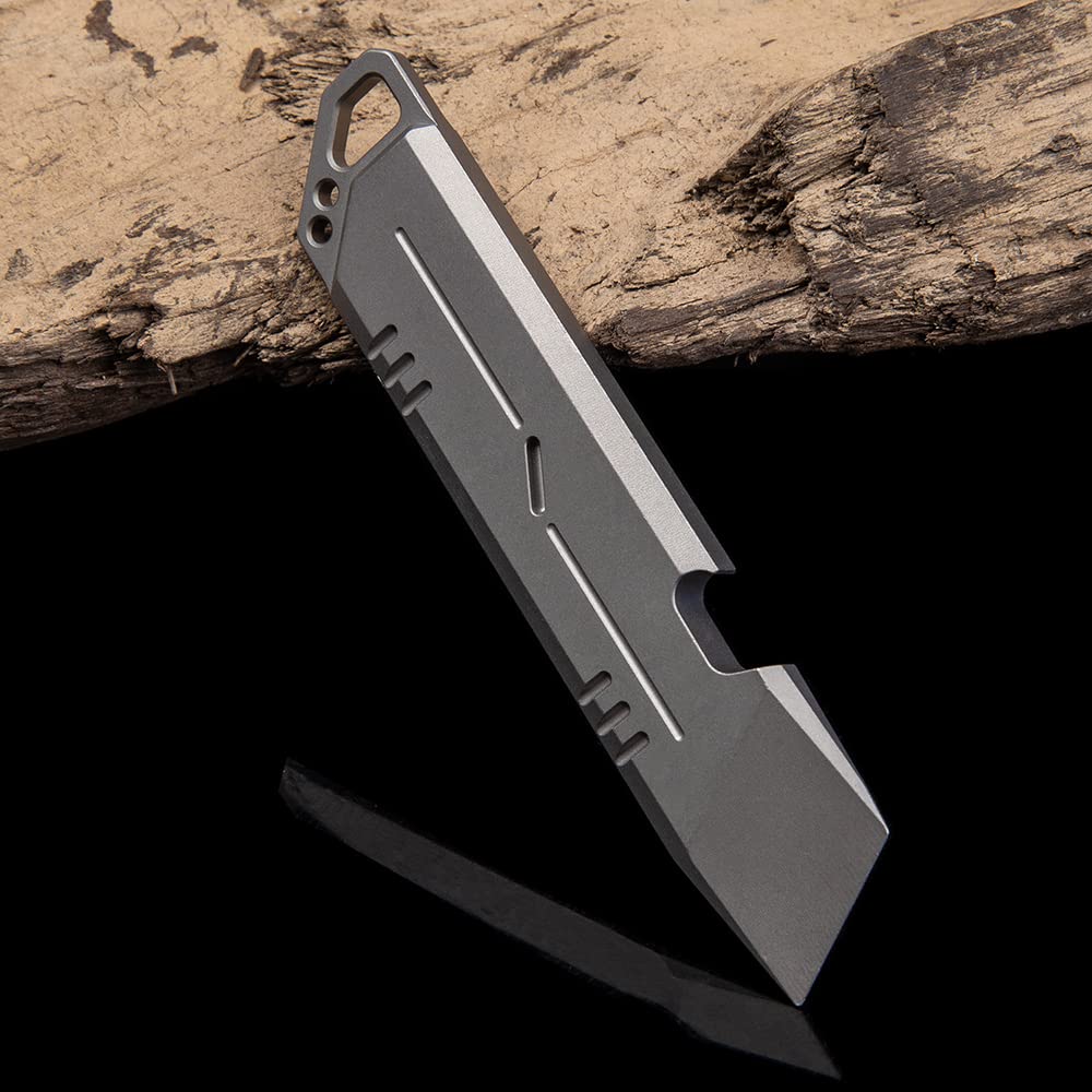 Premium Titanium EDC Pry Bar - Multi-Tool with Bottle Opener, Crowbar & Keychain for Outdoor Survival, Camping & Everyday Carry (EDC) | Compact & Durable Pocket Tool for Hiking, DIY & Emergency Situations