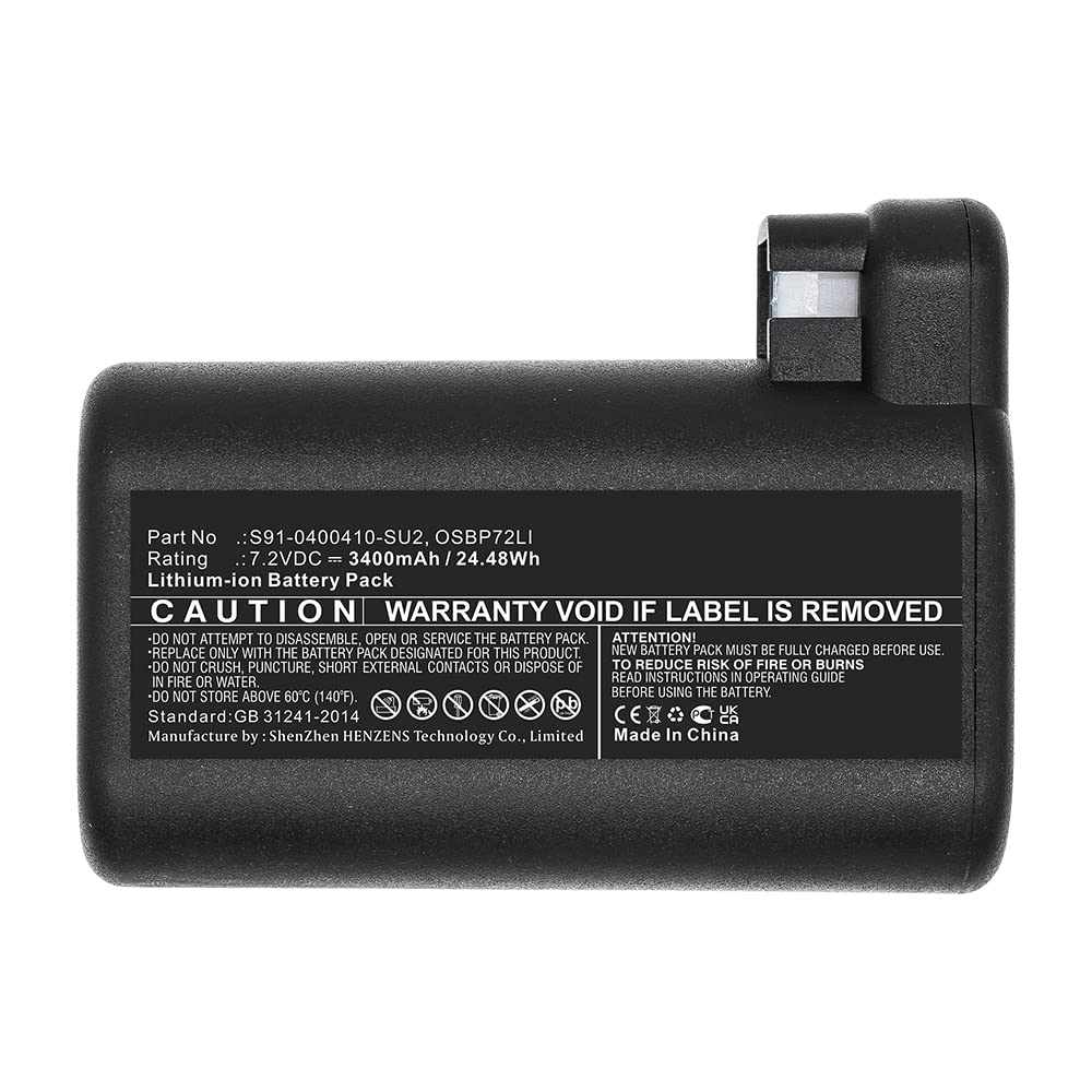 Synergy Digital 7.2V 3400mAh Li-ion Replacement Battery for AEG OSBP72LI Vacuum Cleaner - Perfect for Home Cleaning & Cordless Vacuum Maintenance