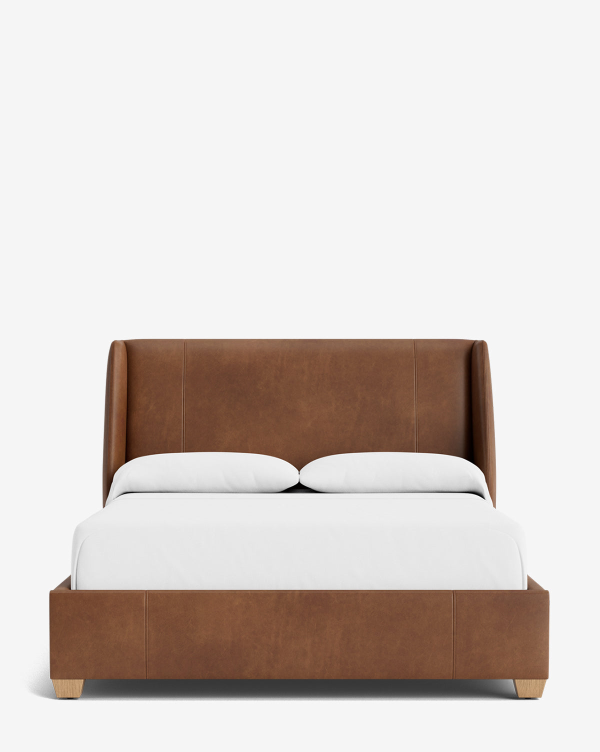 Walt Bed Low Headboard - Modern Minimalist Bed Frame for Small Spaces - Perfect for Apartments, Dorms & Guest Rooms