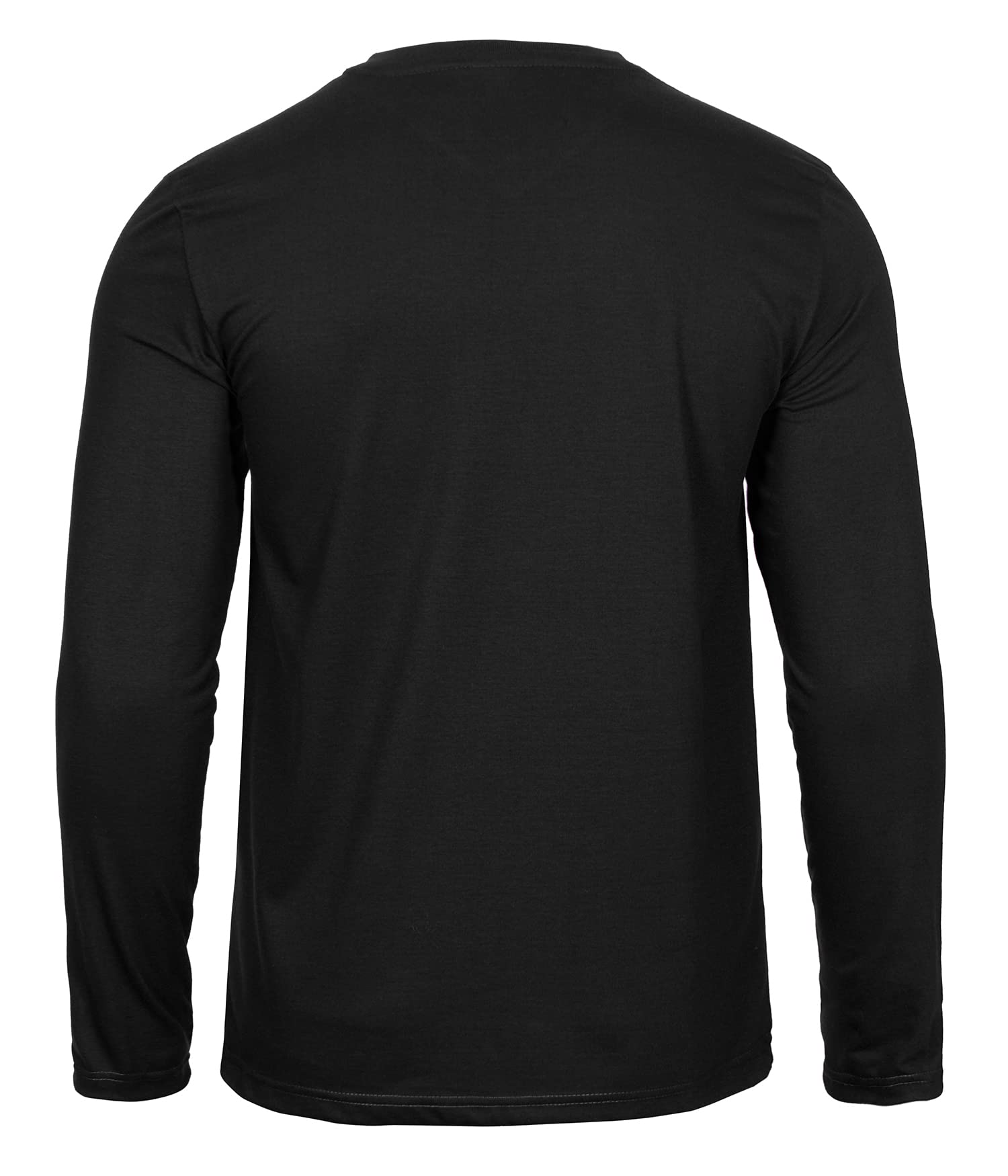 Decrum Men's Long Sleeve Crew Neck T-Shirt - Soft Casual Fashion Full Sleeve Cotton Shirt for Everyday Wear, Work & Outdoor Activities