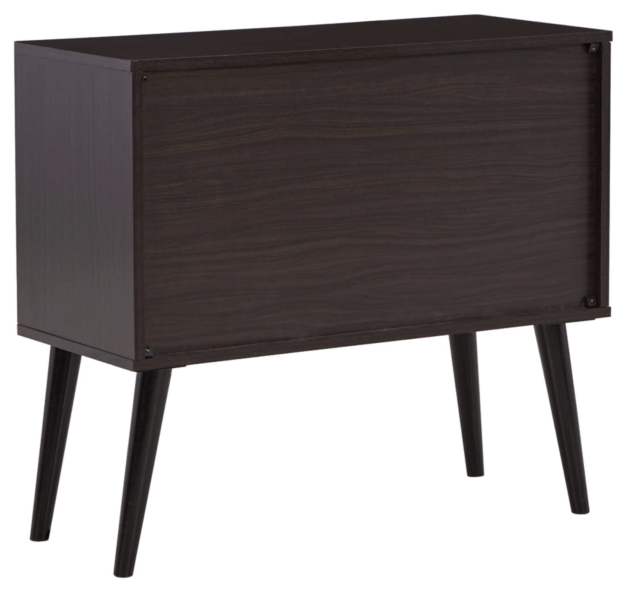 Signature Design by Ashley Orinfield Contemporary 2-Door Accent Cabinet in Dark Brown - Perfect for Living Room Storage & Modern Home Decor